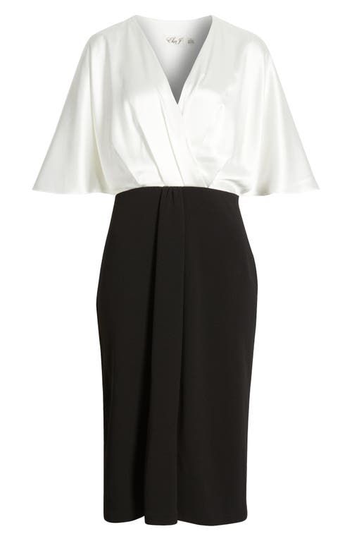 Eliza J Flutter Sleeve Midi Dress In White