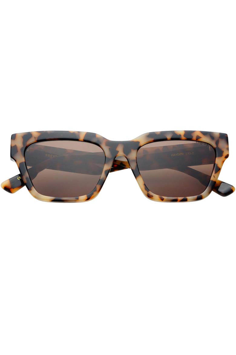 Hayden Rectangular Sunglasses, Main, color, Milky Tortoise