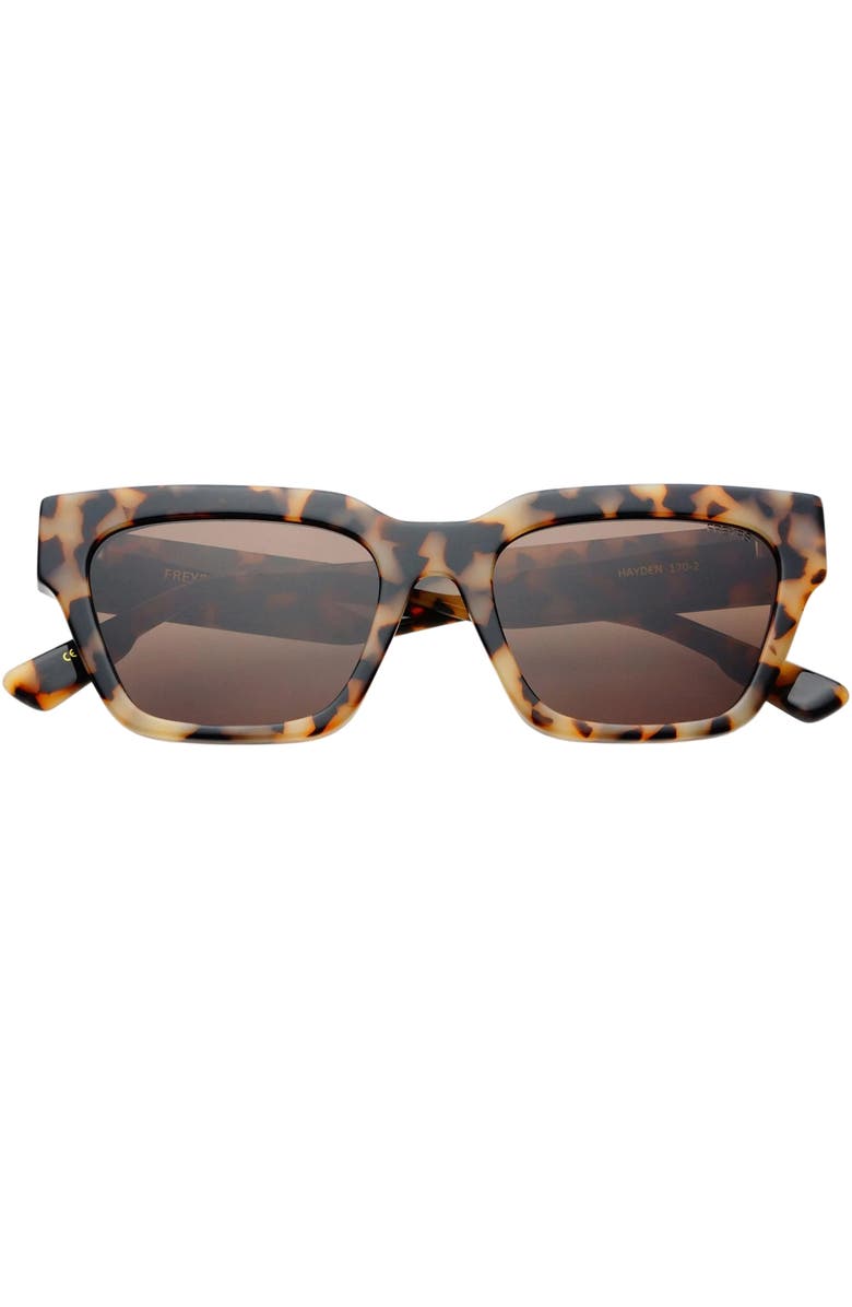 FREYRS Eyewear Hayden Rectangular Sunglasses, Main, color, Milky Tortoise