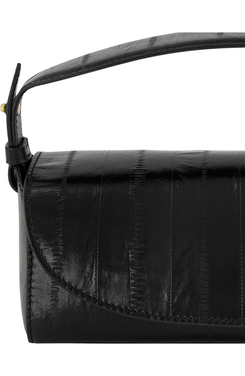 Vince Mini Sabrina Eel Embossed Leather Top Handle Bag, Alternate, color, Black