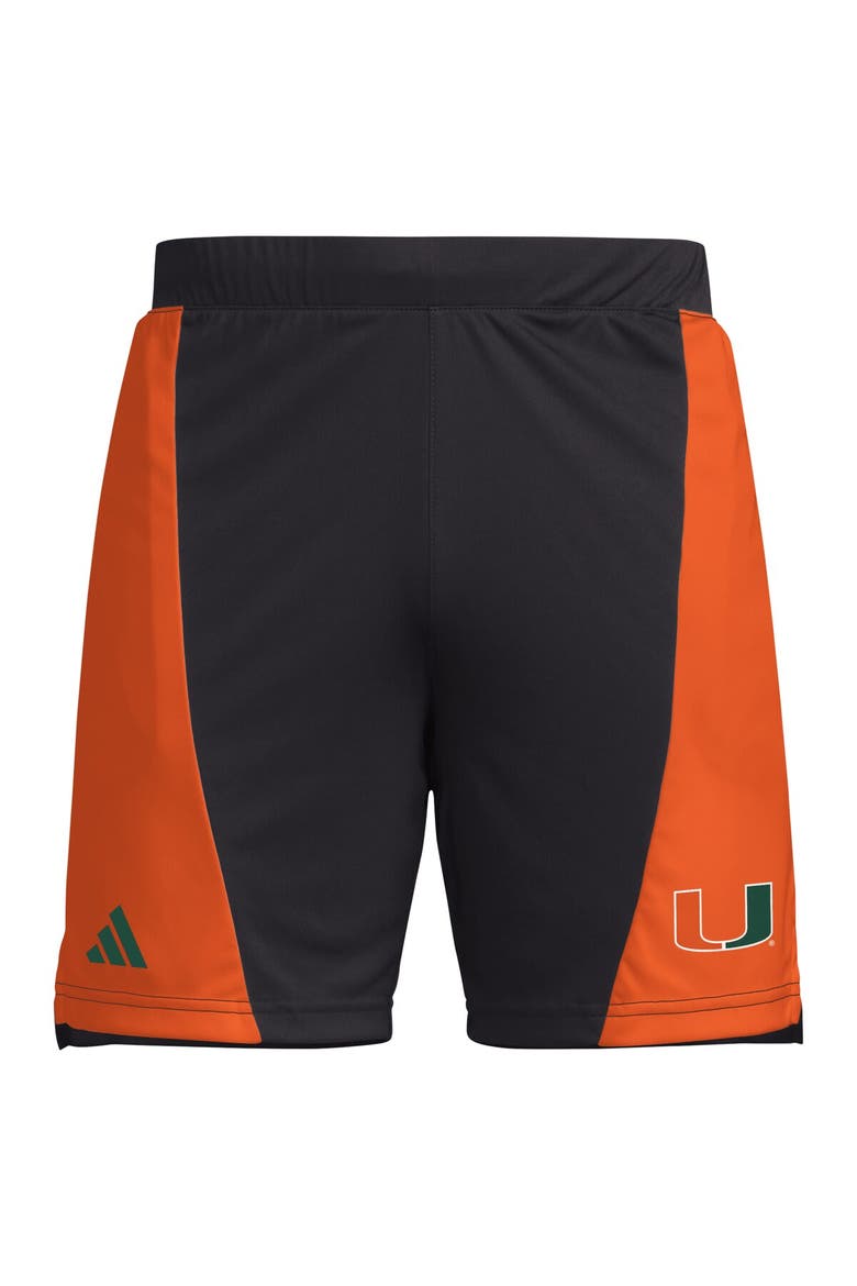 Men's adidas  Black Miami Hurricanes Designed for Training 7" AEROREADY Shorts, Alternate, color, Black