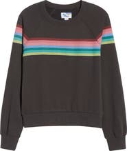 Marine Layer Cloud 9 Stripe Cotton Blend Sweatshirt