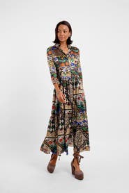 JRF Maxi Shirt Dress - "Animal Folk Story"