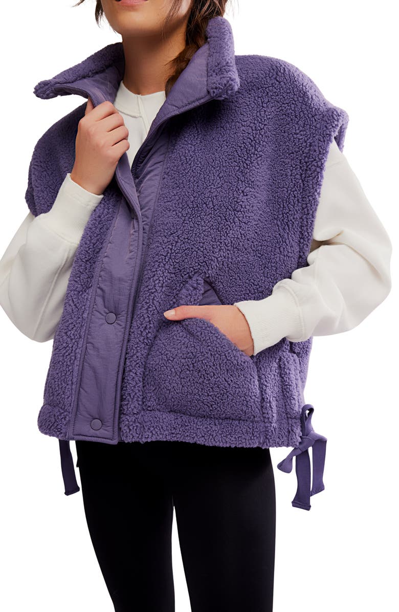 Free People FP Movement Scout It Out Fleece Vest, Alternate, color, Graphite