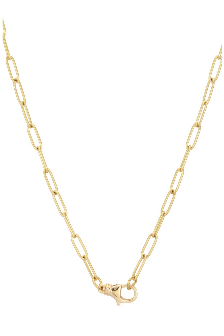 18k Gold Plated Paperclip Chain Necklace, Main, color, GOLD
