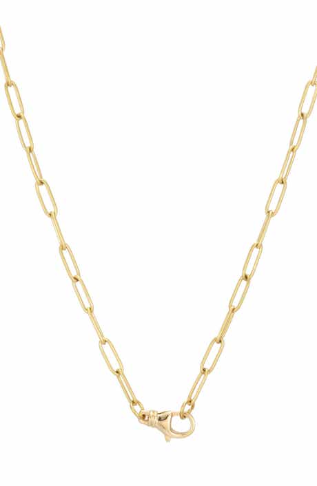 18k Gold Plated Paperclip Chain Necklace