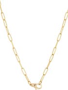 Adornia 18k Gold Plated Paperclip Chain Necklace