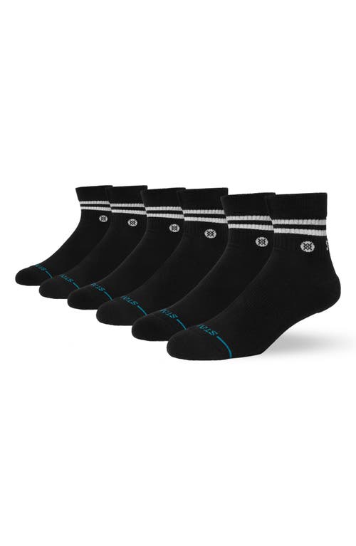 Stance Core 6-pack Quarter Socks In Black