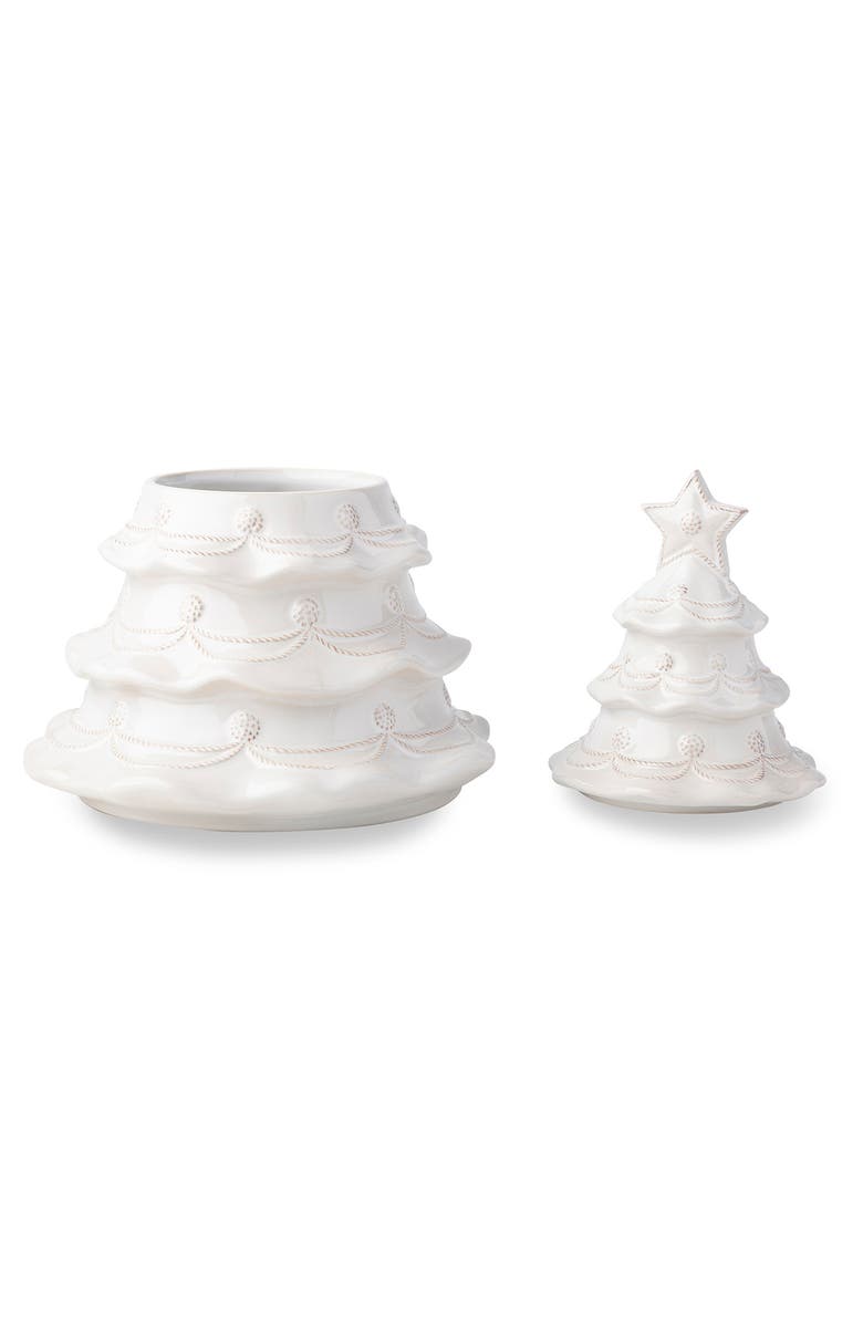 Juliska Berry & Thread Whitewash Christmas Tree Cookie Jar, Alternate, color, Whitewash
