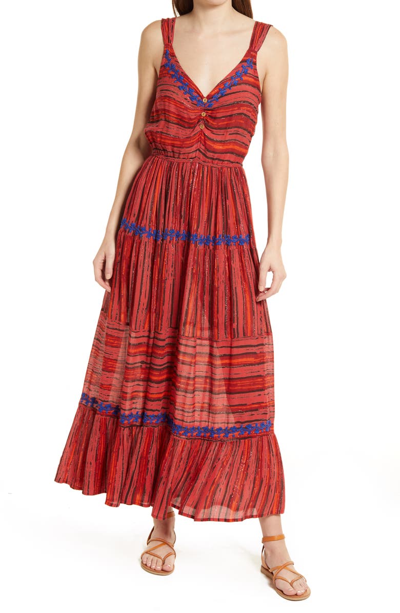 Raga Josefina Tiered Sleeveless Maxi Dress, Main, color,