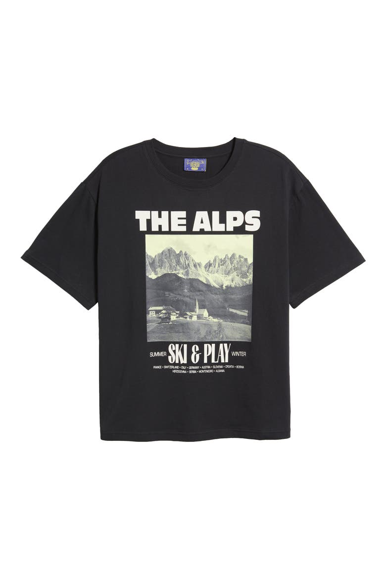 The Alps Graphic T-Shirt, Alternate, color, CAVIAR