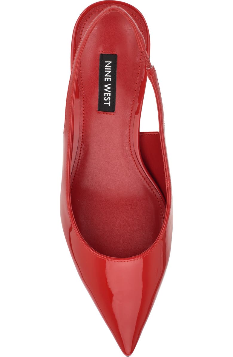 Nine West Hunny Slingback Pointed Toe Pump, Alternate, color, Medium Red