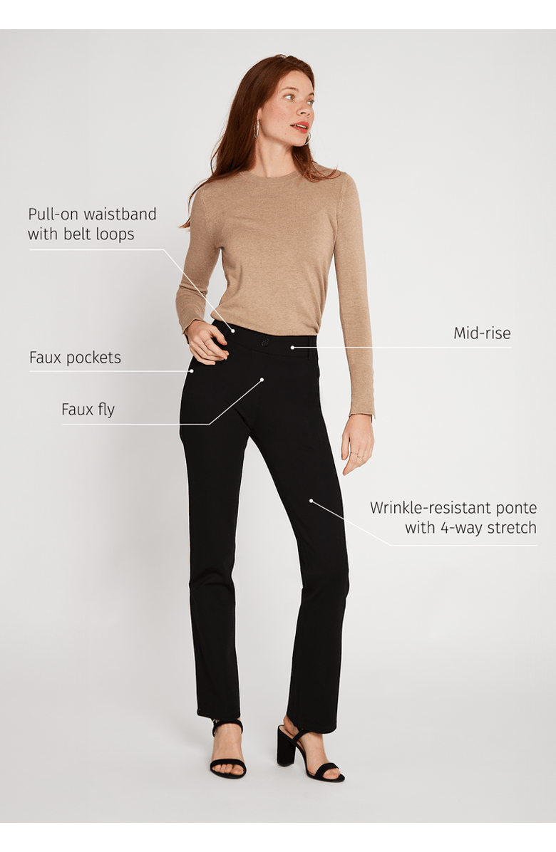 Betabrand Classic DPYP Dress Pant Yoga Pants | Straight, Alternate, color, Black