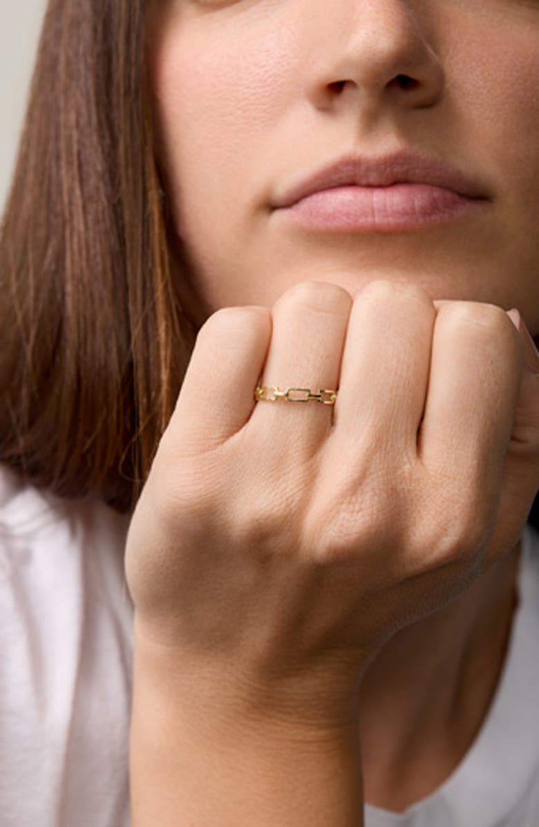 Bony Levy 14K Gold Link Stacking Ring, Alternate, color, 14K Yellow Gold