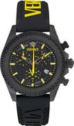 Versace Fornax Chronograph Silicone Strap Watch, 43mm