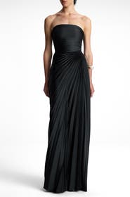 A.L.C. Bianca Pleated Strapless Gown