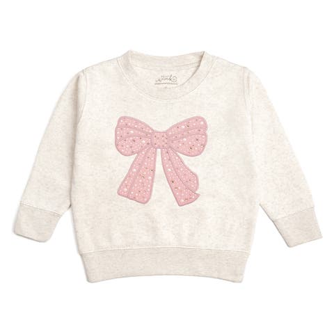 Rose Shimmer Bow Patch Sweatshirt (baby)