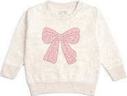 Sweet Wink Rose Shimmer Bow Patch Sweatshirt (toddler, Little Kid & Big Kid)