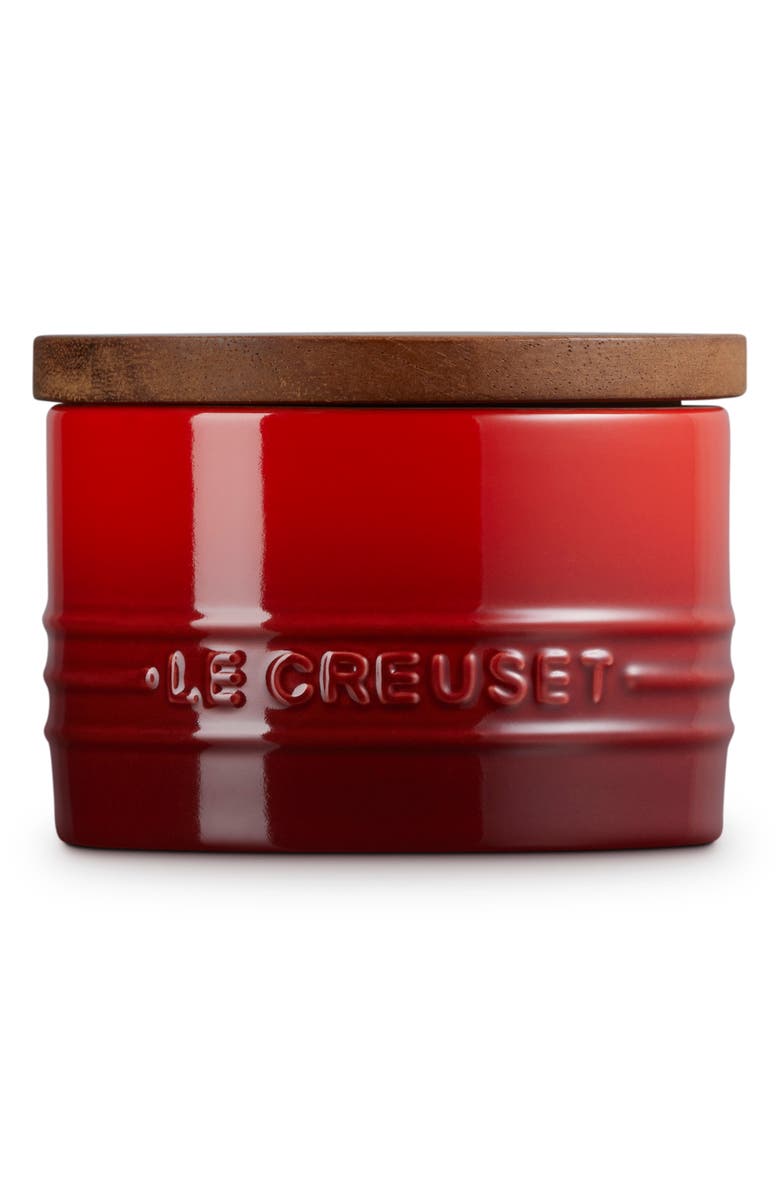 Le Creuset Signature Stoneware 7-Ounce Storage Canister, Alternate, color, Cerise