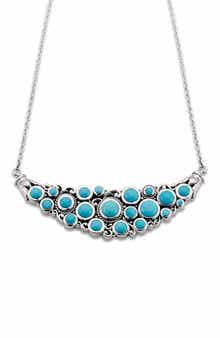 SAMUEL B. Sterling Silver Gemstone Bib Necklace