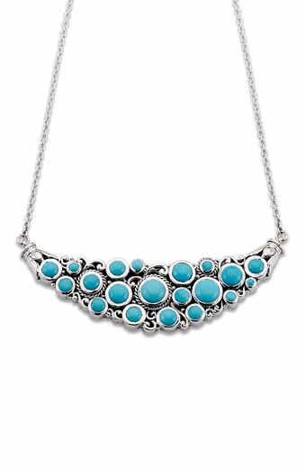 Sterling Silver Gemstone Bib Necklace