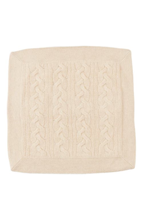 Gobi Mongolian Cashmere Knitted Pillow Cover In Neutral