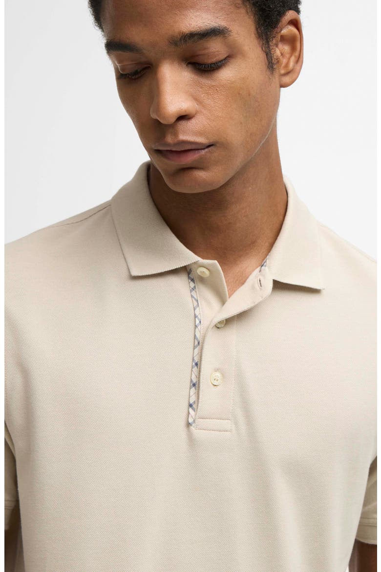 Reston Tailored Fit Tartan Trim Cotton Piqué Polo, Alternate, color, MIST