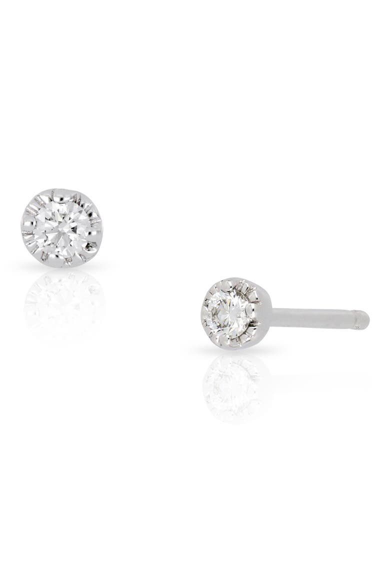 Mila Diamond Stud Earrings (Nordstrom Exclusive), Main, color, WHITE GOLD