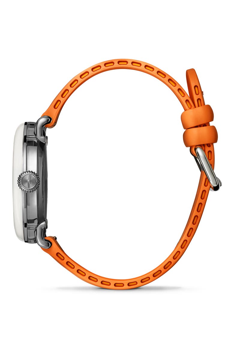 The Detrola Color Theory Rubber Strap Watch, 41mm, Alternate, color, COLOR THEORY A/ORANGE