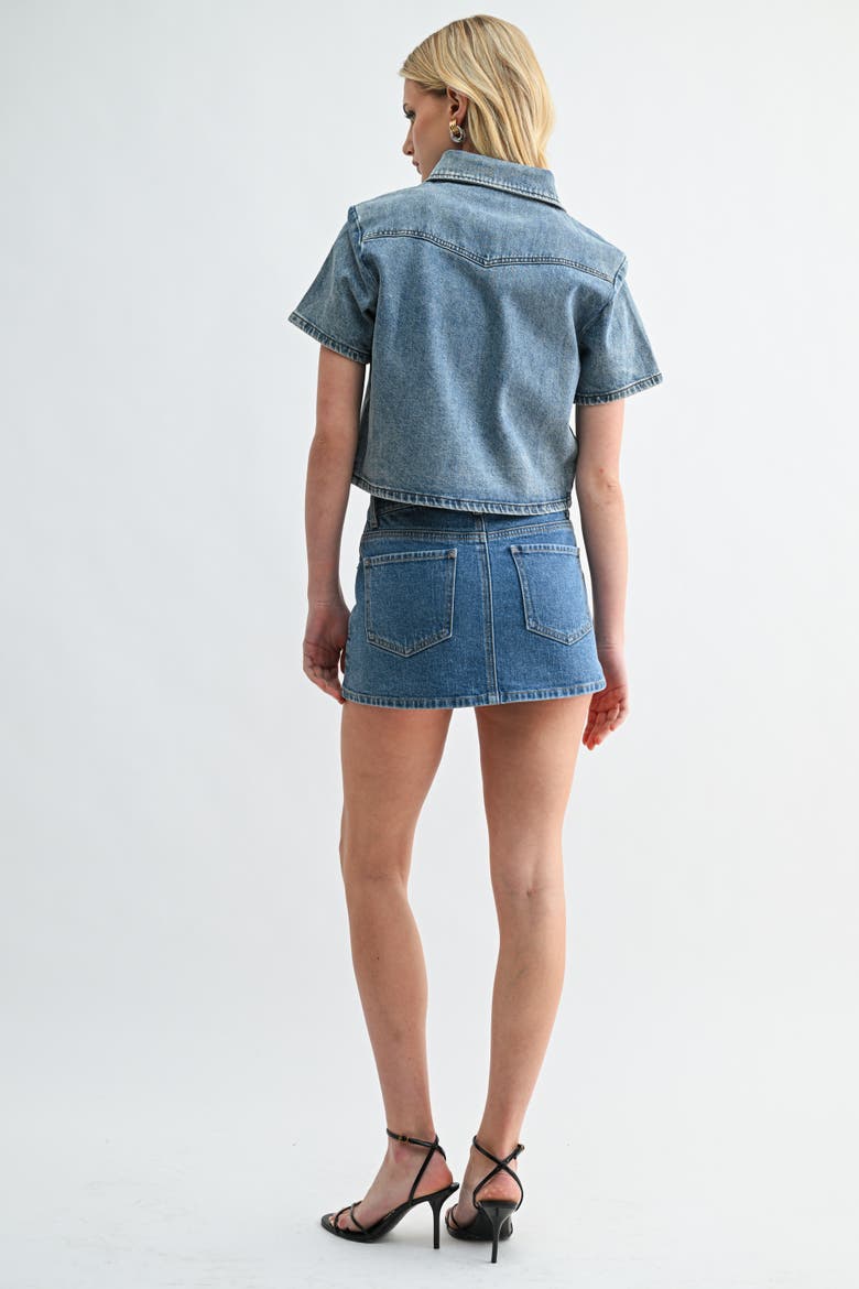 The Muse Mini-Shirt Medium Wash, Alternate, color, Medium Wash