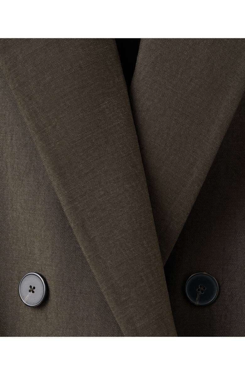 MANGO Straight Fit Suit Blazer, Alternate, color, Chocolate