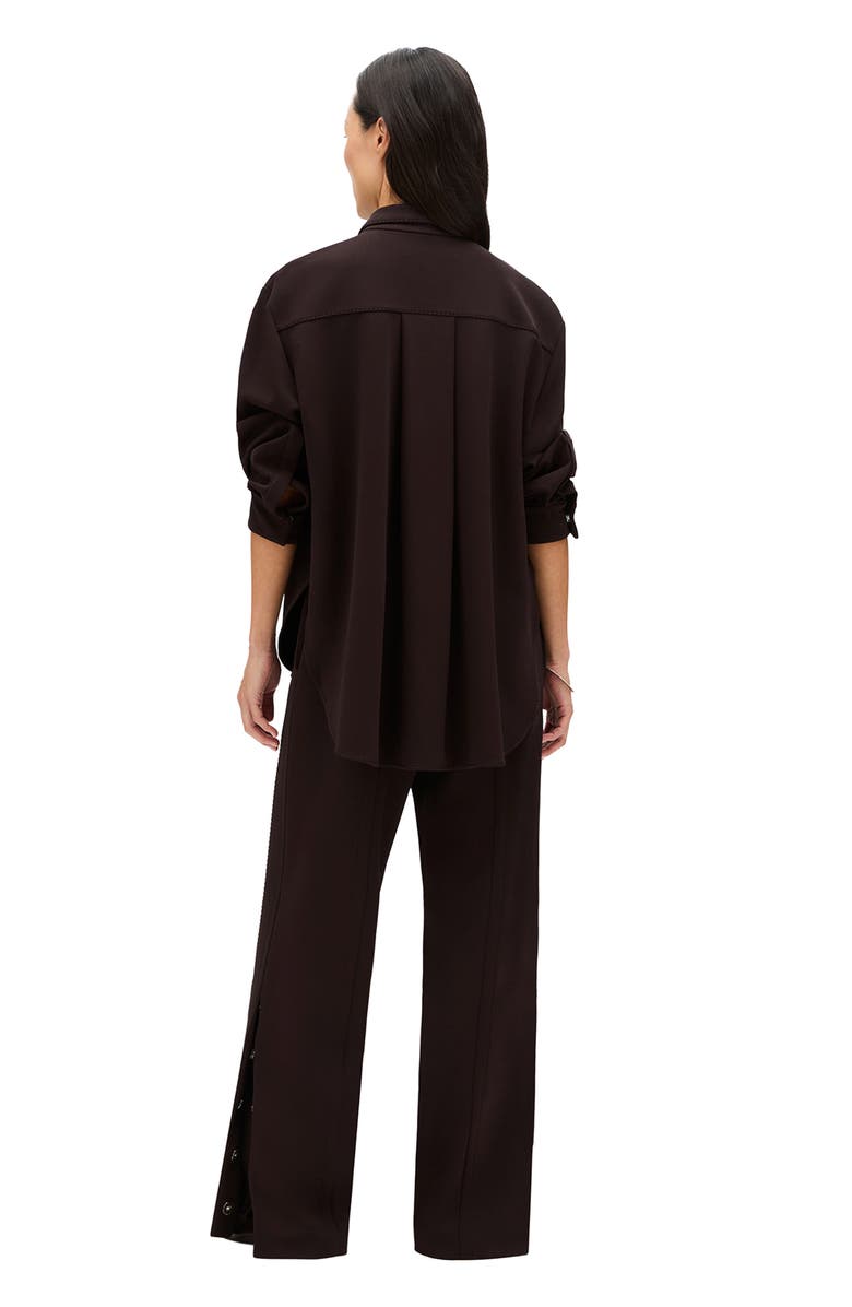 Another Tomorrow Fluid Jersey Blouse, Alternate, color, Dark Chocolate