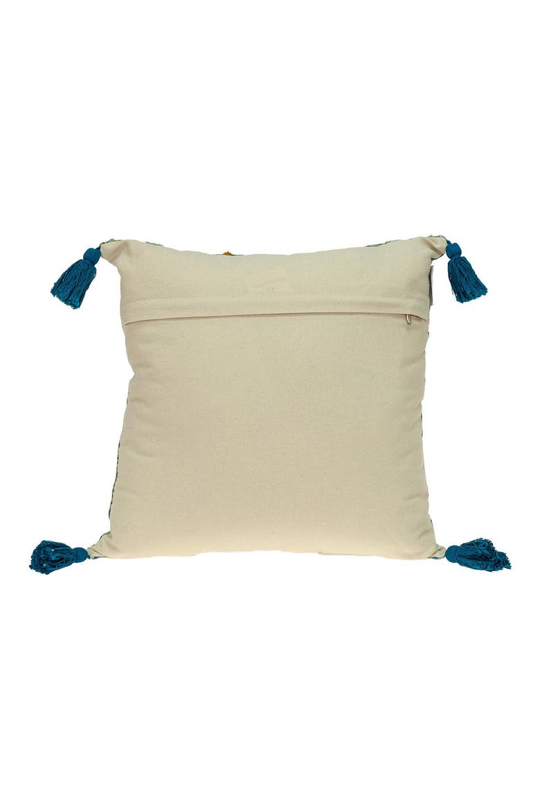 Lotus Tassel Accent Pillow, Alternate, color, BLUE GREEN MULTICOLOR