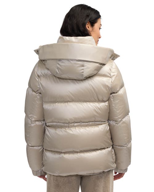 Pajar Vivienne Boxy Short Channel Quilted Puffer In Neutral