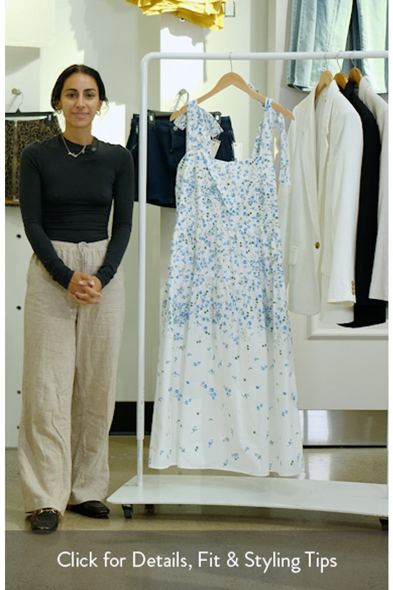 Miley Floral Thea Tie Strap Cotton Maxi Dress video