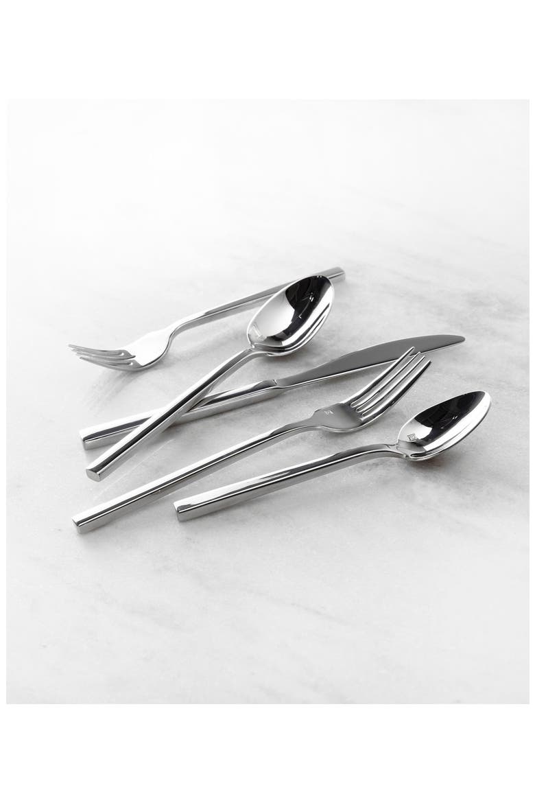 Arezzo Brushed 40-Piece Flatware Set, Alternate, color, SILVER