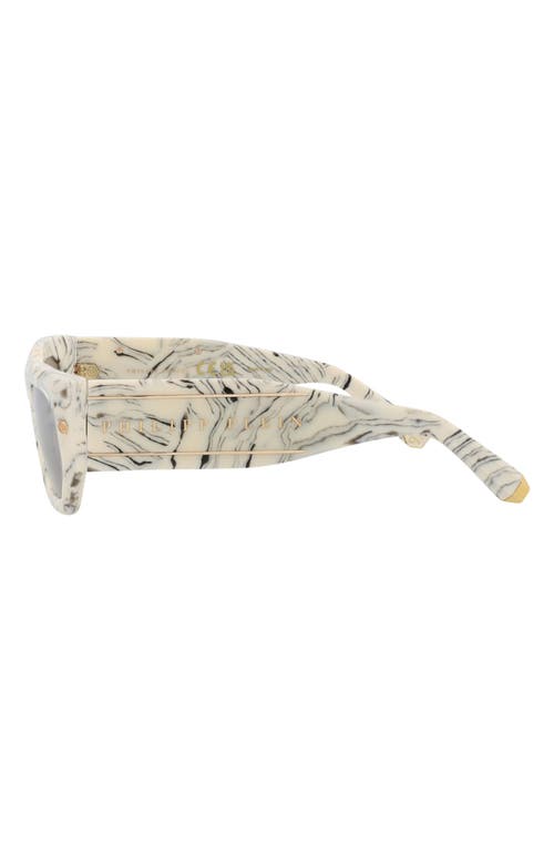 Philipp Plein 51mm Rectangular Sunglasses In Neutral