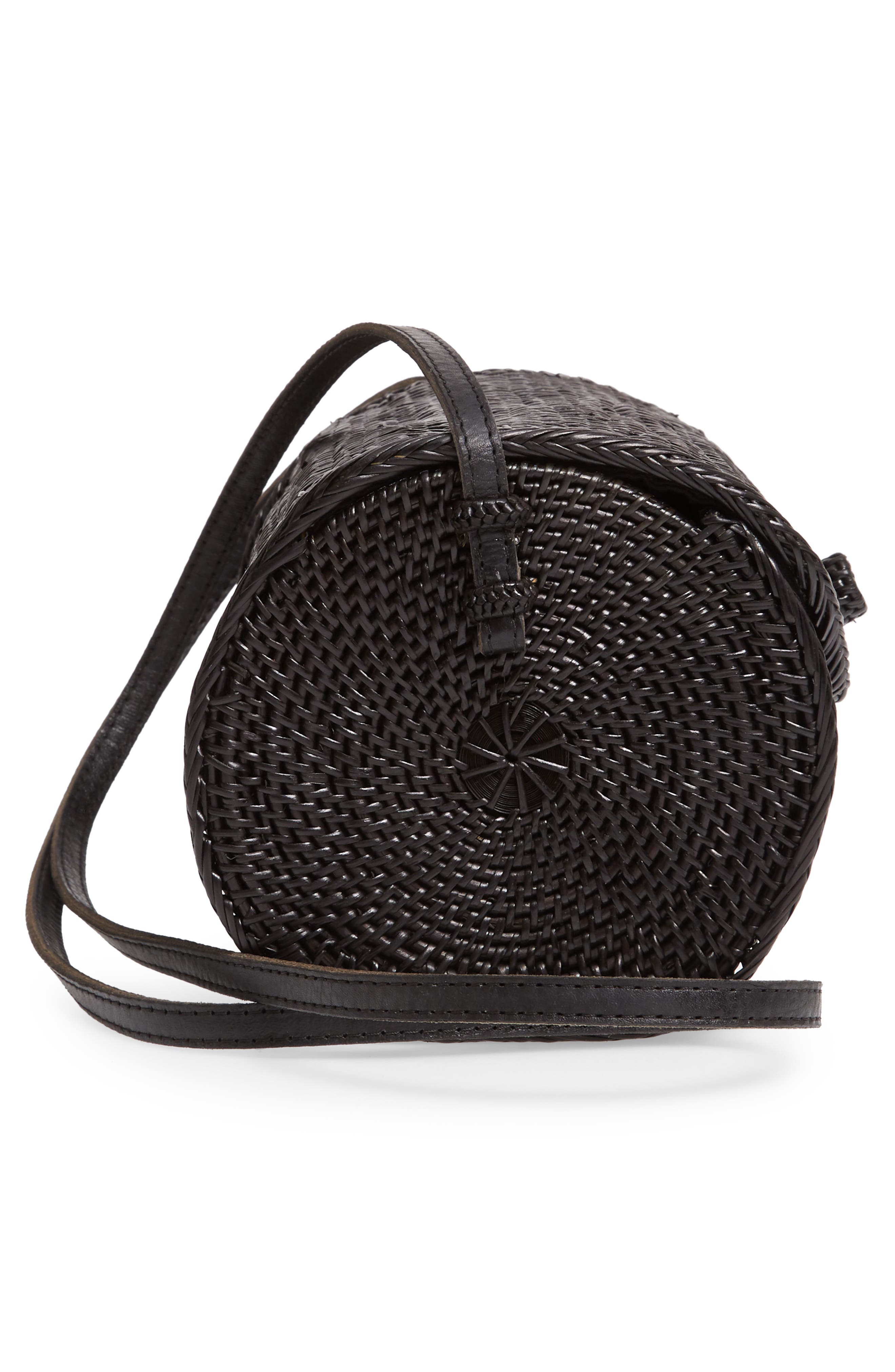 Street Level Cylinder Woven Crossbody Bag, Alternate, color, 