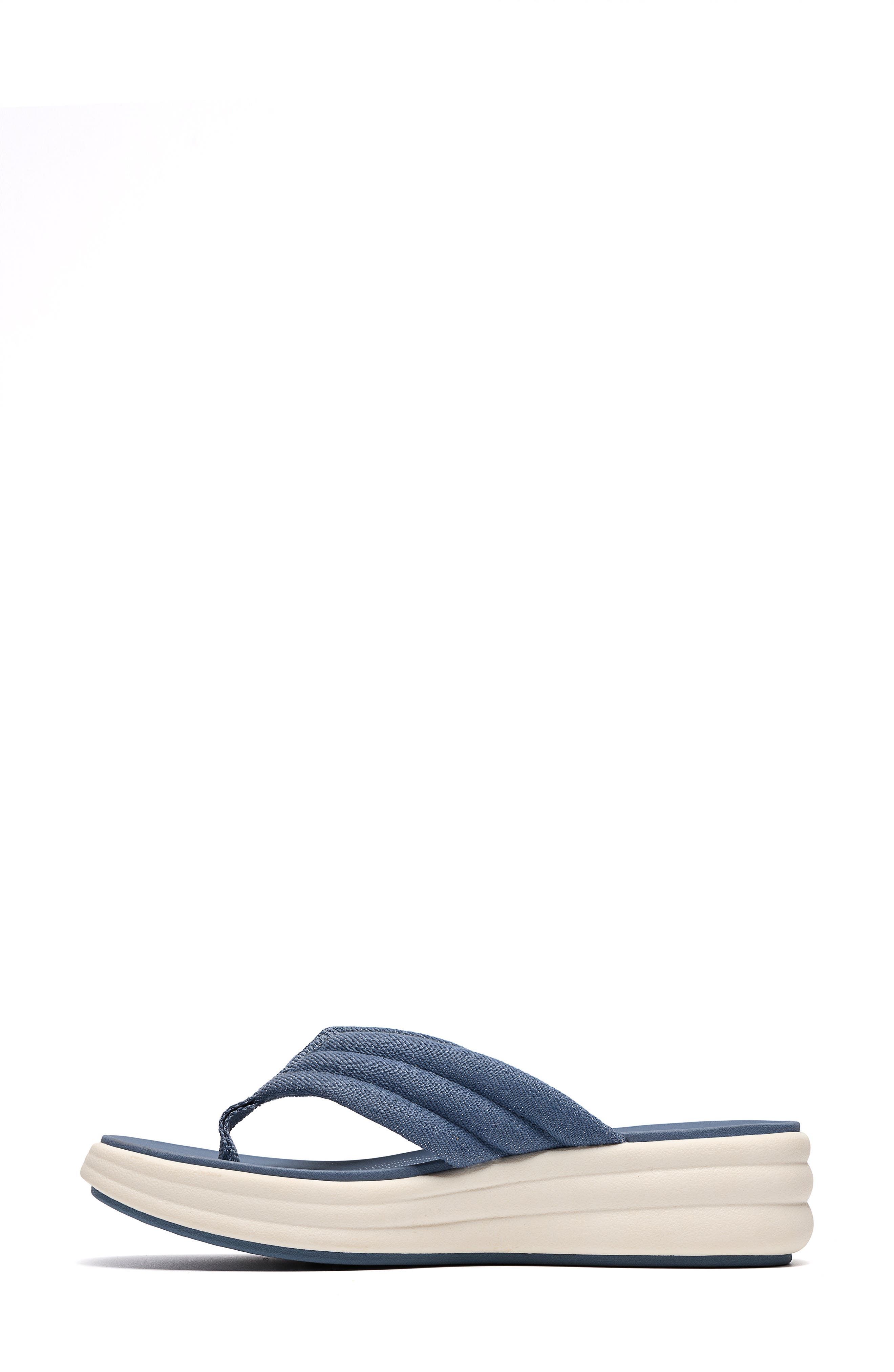 Clarks<sup>®</sup> Drift Carmen Wedge Flip Flop, Alternate, color, Blue Grey