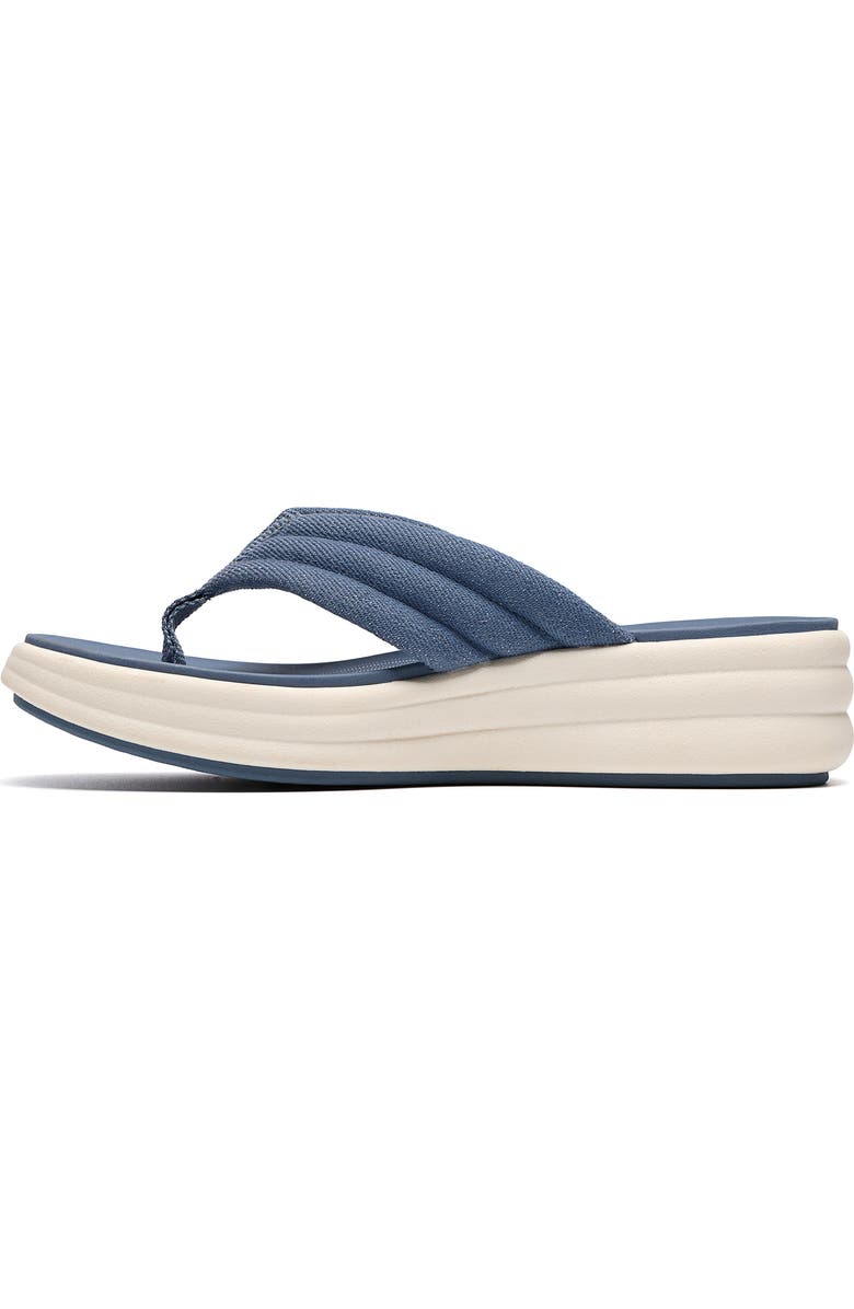 Clarks<sup>®</sup> Drift Carmen Wedge Flip Flop, Alternate, color, Blue Grey