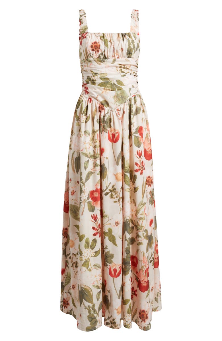 Lulus Cameron Floral Maxi Cocktail Dress, Alternate, color, Multi Floral