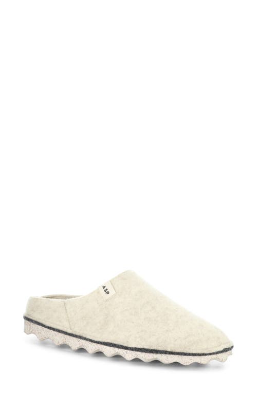 Fly London Natura Wool Felt Mule In White