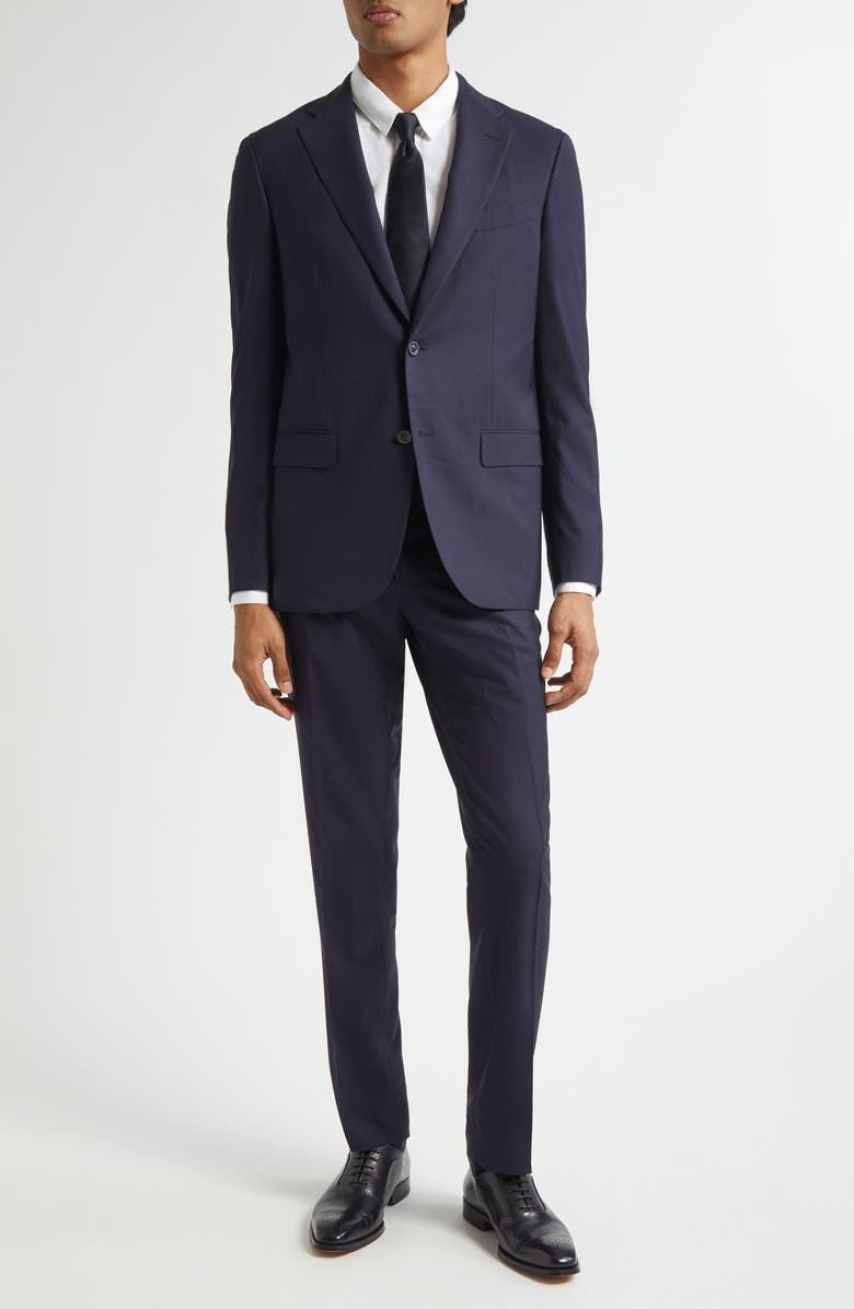 Boglioli B-Line Virgin Wool Suit, Main, color, Navy