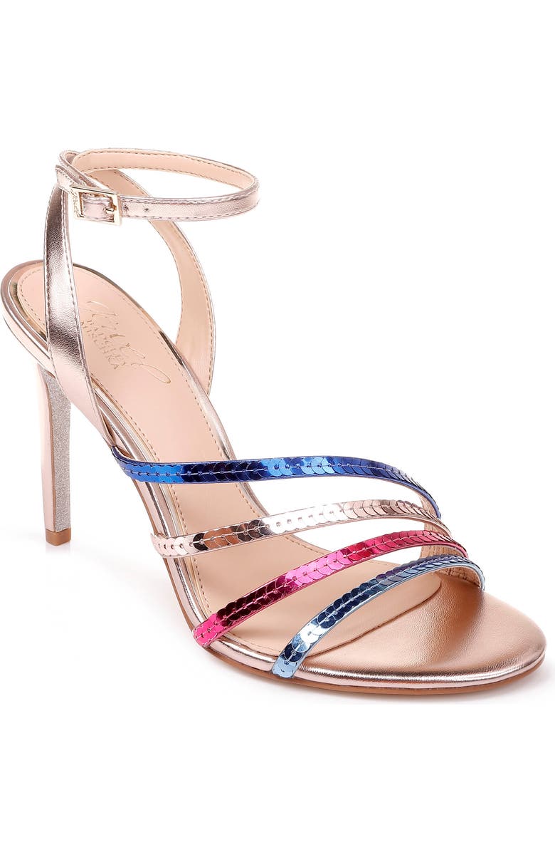 Jewel Badgley Mischka Devonee Sequin Sandal, Main, color,