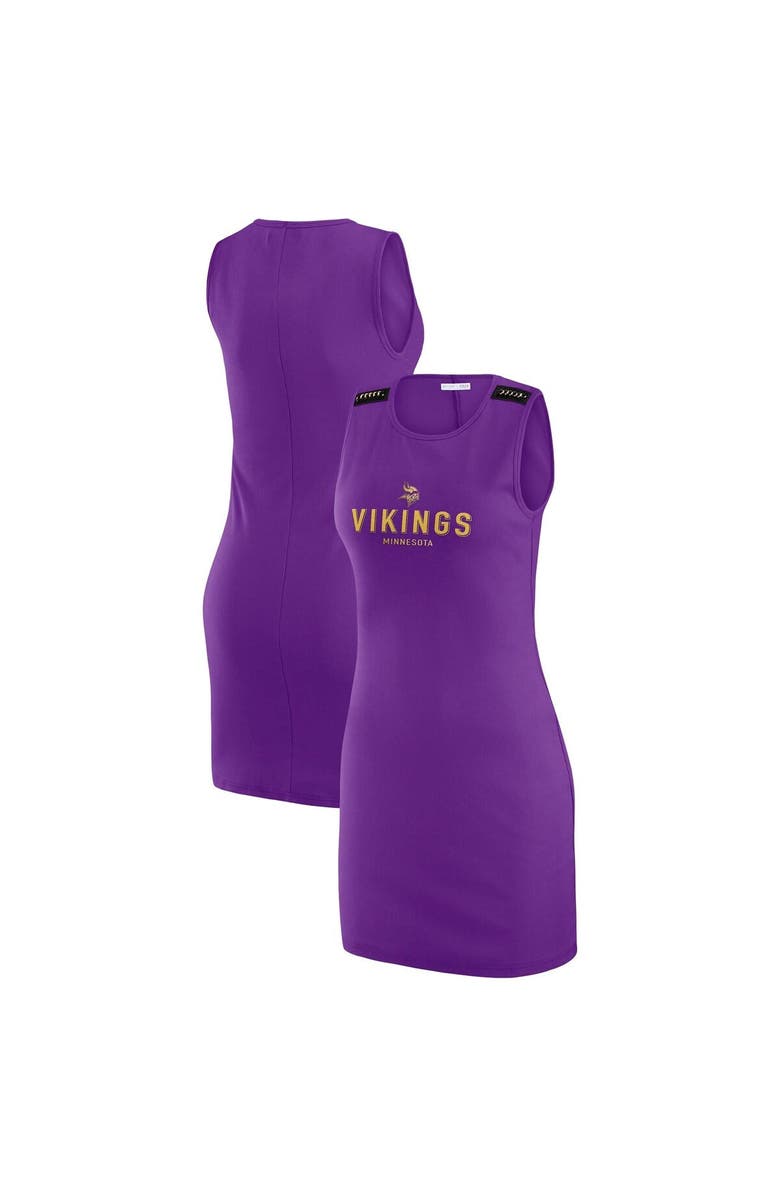 WEAR by Erin Andrews Women's WEAR by Erin Andrews x Gracie Hunt Purple Minnesota Vikings Ribbed Tank Dress, Main, color, Purple