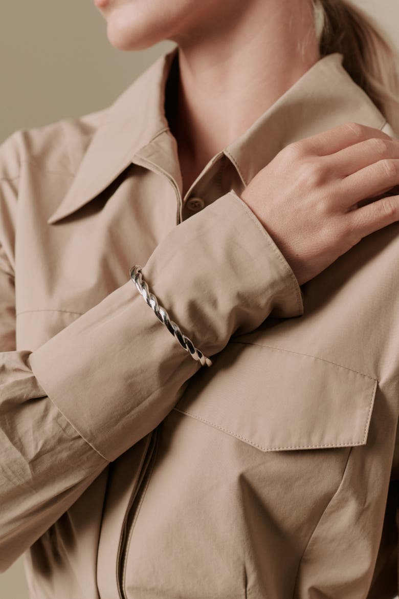Remi Rope Cuff, Alternate, color, Silver