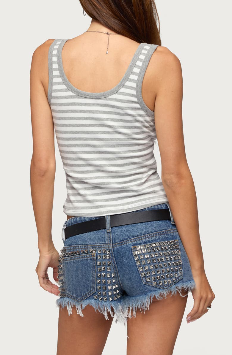 EDIKTED Althea Stripe Scoopneck Stretch Cotton Tank, Alternate, color,