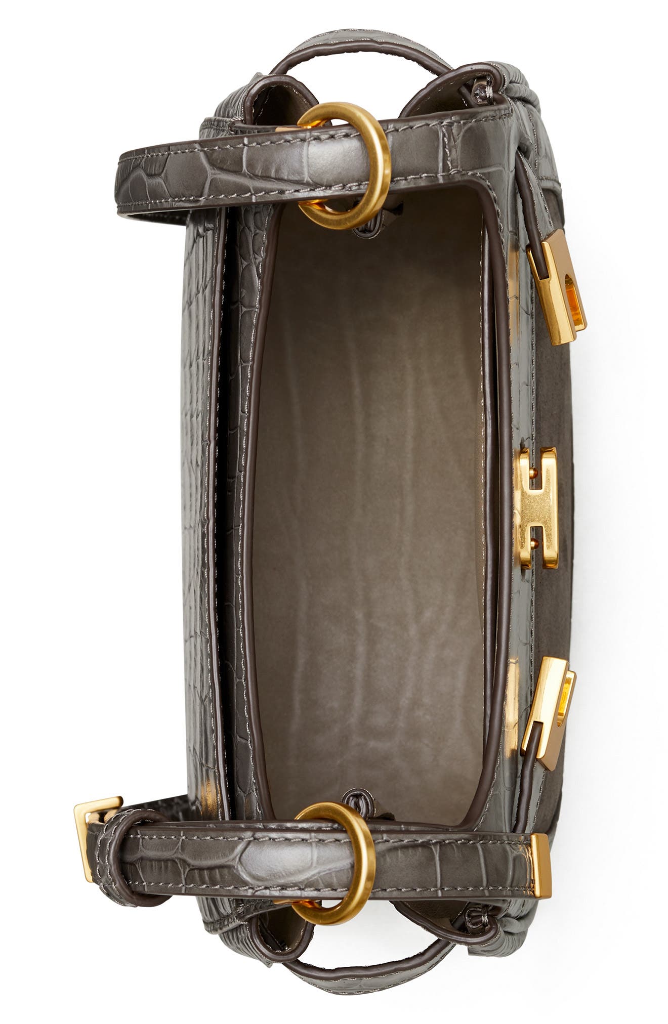 Tory Burch Lee Radziwill Embossed Crossbody Bag, Alternate, color, 