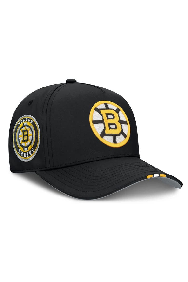 Men's Fanatics Black Boston Bruins 2025 NHL Draft Authentic Pro On-Stage Podium A-Frame Adjustable Hat, Main, color, Black