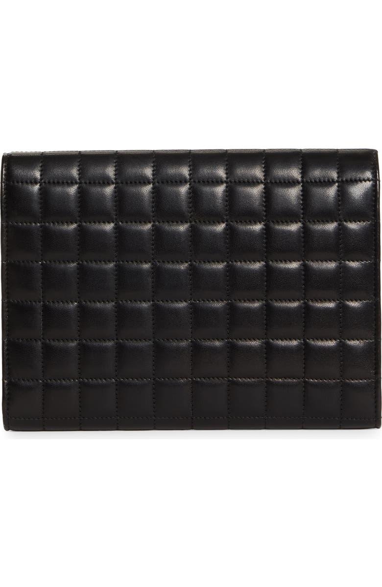 Saint Laurent Cassandre Matelassé Leather Flap Pouch, Alternate, color,